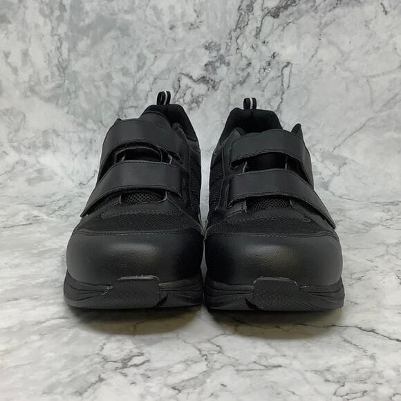 Drew Size 11 W Black Contest Hook and Loop Athletic Shoes Slip Resistant P11-4 - Picture 3 of 9